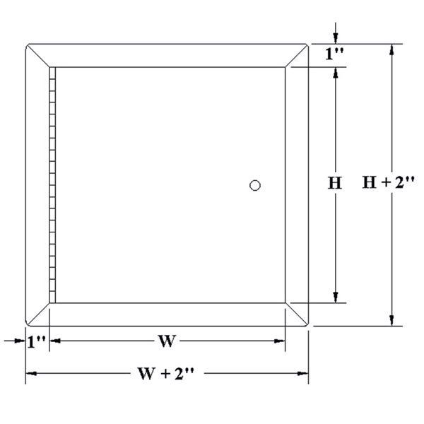 Panneau d’accès isolé Best Access Doors en métal blanc résistant au feu 24 po x 24 po x 3 po