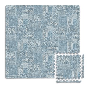 Tuile de mousse emboîtable Bazaar de FloorPops, intérieur, 3 pi x 3 pi, bleu