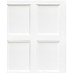 Papier peint non encollé et non tissé Leeds Brewster Essentials d'Advantage, effet bois, 56,4 pi², blanc cassé