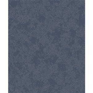 Advantage Geo Thompson Non-Woven and Unpasted Wallpaper - Geometric Pattern - 57.8-sq. ft. - Navy Blue