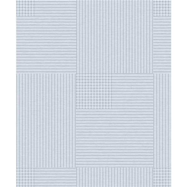 Advantage Geo Ronald Non-Woven and Unpasted Wallpaper - Geometric Pattern - 57.8-sq. ft. - Light Blue