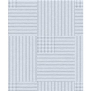 Advantage Geo Ronald Non-Woven and Unpasted Wallpaper - Geometric Pattern - 57.8-sq. ft. - Light Blue