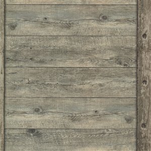 Advantage Stones & Woods Absaroka Non-Woven and Unpasted Wallpaper - Wood Pattern - 56.4-sq. ft. - Brown