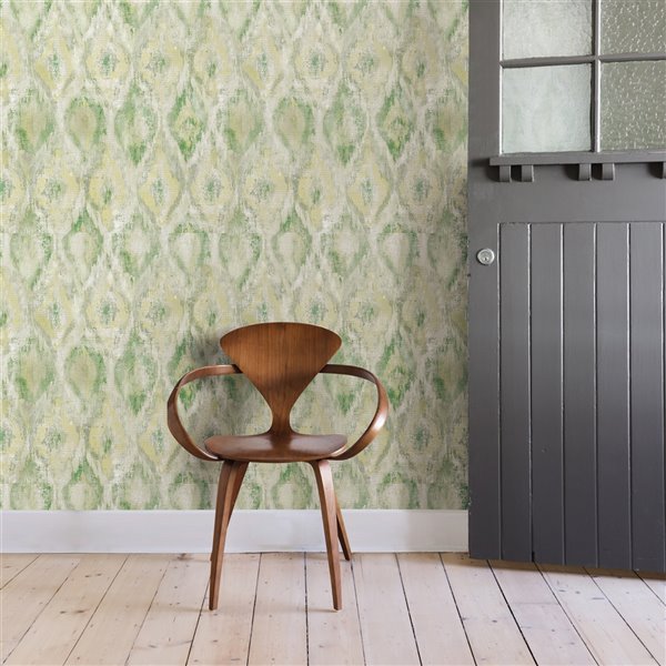 Advantage Geo Gilboa Non-Woven and Unpasted Wallpaper - Geometric Pattern - 57.8-sq. ft. - Green