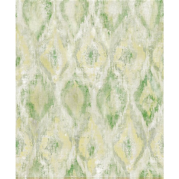 Advantage Geo Gilboa Non-Woven and Unpasted Wallpaper - Geometric Pattern - 57.8-sq. ft. - Green