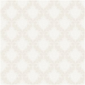 Papier peint non encollé et non tissé Windsor Brewster Essentials d'Advantage, motif géométrique, 56,4 pi², blanc cassé