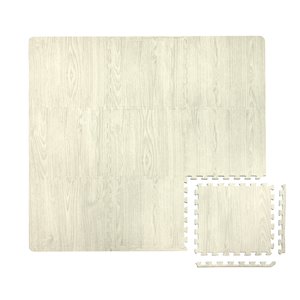Tuile de mousse emboîtable White Oak de FloorPops, intérieur, 3 pi x 3 pi, gris pâle