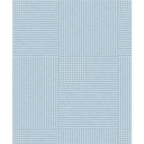 Advantage Geo Ronald Non-Woven and Unpasted Wallpaper - Geometric Pattern - 57.8-sq. ft. - Blue
