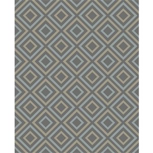 Advantage Geo Horus Non-Woven and Unpasted Wallpaper - Geometric Pattern - 56.4-sq. ft. - Taupe