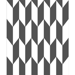 Papier peint non encollé et non tissé Roland Geo d'Advantage, motif géométrique, 56,4 pi², noir