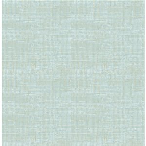 Papier peint non encollé et non tissé Chartres Brewster Essentials d'Advantage, motif abstrait, 56,4 pi², bleu vert