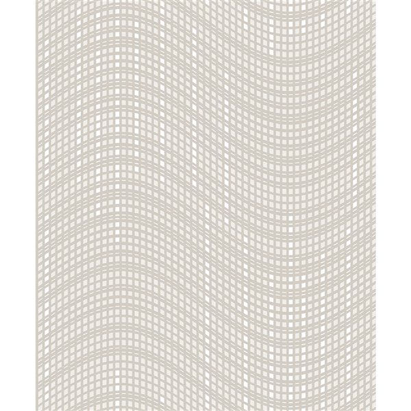 Advantage Geo Prudence Non-Woven and Unpasted Wallpaper - Geometric Pattern - 57.8-sq. ft. - Cream