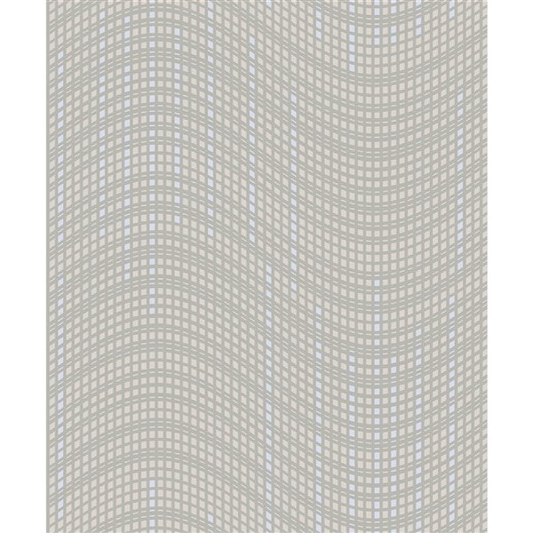 Advantage Geo Prudence Non-Woven and Unpasted Wallpaper - Geometric Pattern - 57.8-sq. ft. - Taupe