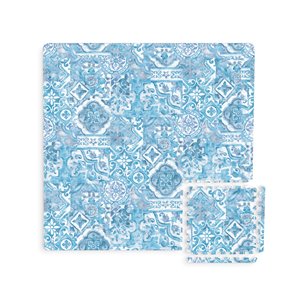 Tuile de mousse emboîtable Belize de FloorPops, intérieur, 3 pi x 3pi, bleu