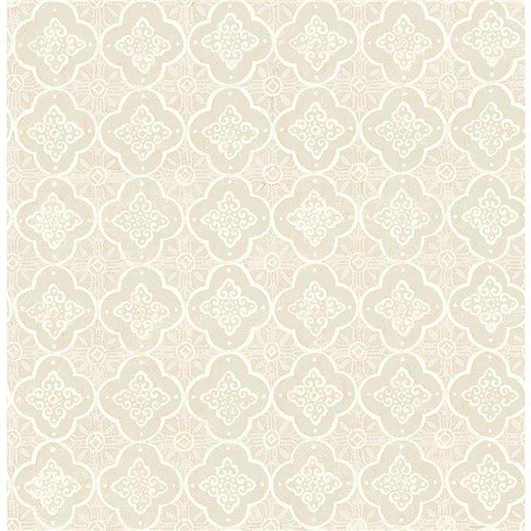 Advantage Brewster Essentials Seville Non-Woven and Unpasted Wallpaper - Geometric Pattern - 56.4-sq. ft. - Beige