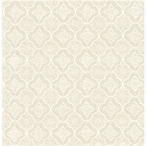 Advantage Brewster Essentials Seville Non-Woven and Unpasted Wallpaper - Geometric Pattern - 56.4-sq. ft. - Beige