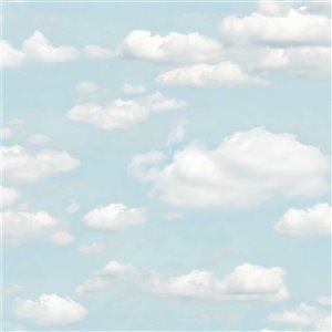 Papier peint non encollé et non tissé Bath Brewster Essentials d'Advantage, 56,4 pi², bleu