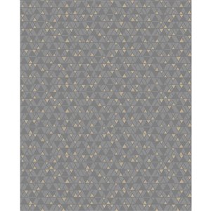 Papier peint non encollé et non tissé Rabat Brewster Essentials d'Advantage, motif géométrique, 56,4 pi², taupe