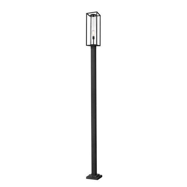 Z-Lite Dunbroch 120.25-in x 9.25-in Black Hardwired Incandescent ...