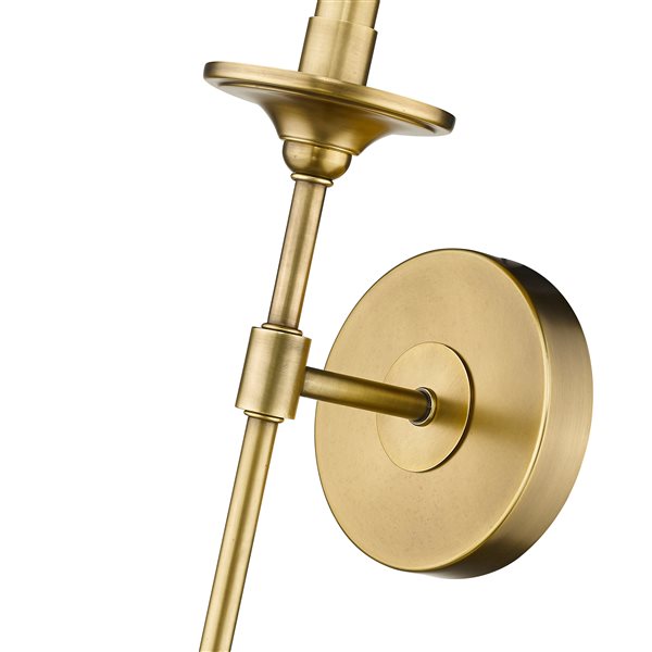 Z-Lite Emily 5.5-in W 1-Light Rubbed Brass Transitional Wall Sconce