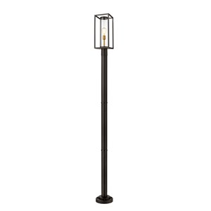 Z-Lite Dunbroch 95.5-in x 9-in Deep Bronze and Outdoor Brass Hardwired Incandescent Complete Post Light