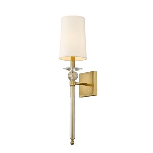 Z-Lite Ava 5.5-in W 1-Light Rubbed Brass Transitional Wall Sconce