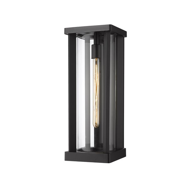 Z-Lite Glenwood 20.25-in H Black Hardwired Medium Base (E-26) Outdoor Wall Light