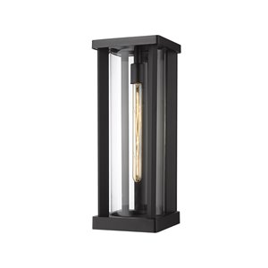 Z-Lite Glenwood 20.25-in H Black Hardwired Medium Base (E-26) Outdoor Wall Light