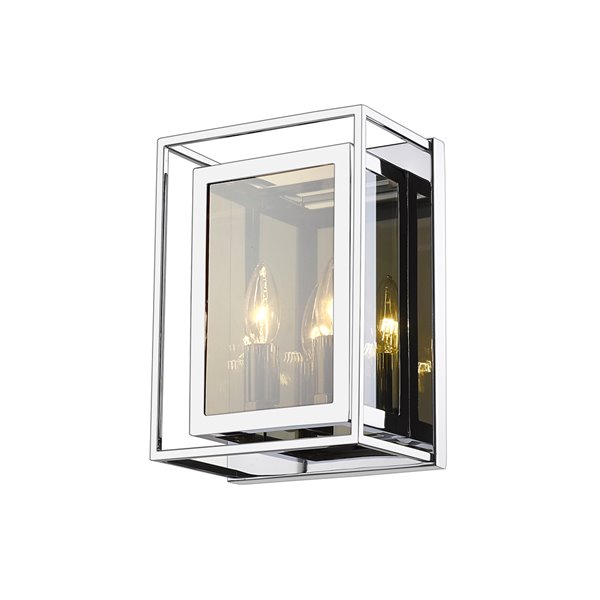 Z-Lite Infinity 8.25-in W 2-Light Chrome Modern/Contemporary Wall Sconce