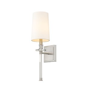 Z-Lite Sophia 5.5-in W 1-Light Brushed Nickel Transitional Wall Sconce