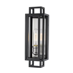 Z-Lite Titania 4.75-in W 1-Light Black and Brushed Nickel Modern/Contemporary Wall Sconce