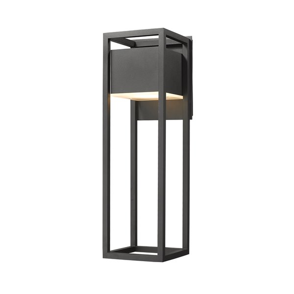 Z-Lite Barwick 24.5-in H Black Hardwired LED Outdoor Wall Light