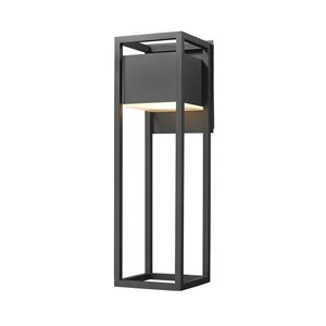 Z-Lite Barwick 24.5-in H Black Hardwired LED Outdoor Wall Light