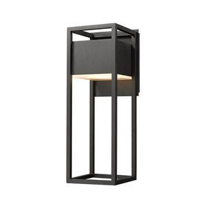 Z-Lite Barwick 18.25-in H Black Hardwired LED Outdoor Wall Light