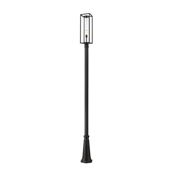 Z-Lite Dunbroch 121.75-in x 10-in Black Hardwired Incandescent Complete ...