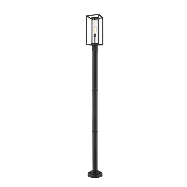 Z-Lite Dunbroch 101.5-in x 9-in Black Hardwired Incandescent Complete ...