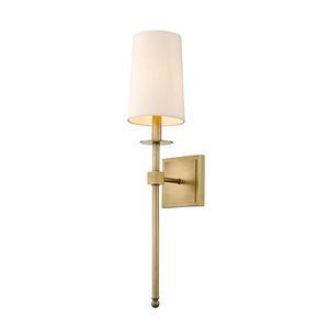 Z-Lite Camila 5.5-in W 1-Light Rubbed Brass Transitional Wall Sconce