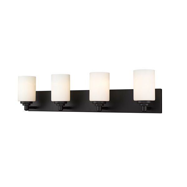 Z-Lite Soledad 4-Light Matte Black Transitional Vanity Light