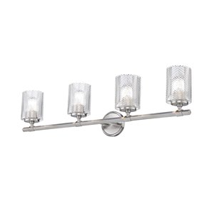 Z-Lite Dover Street 4-Light Brushed Nickel Transitional Vanity Light