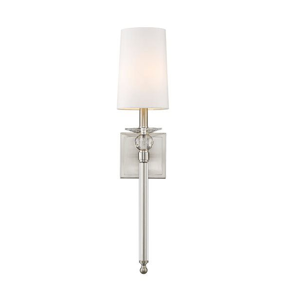 Z-Lite Ava 5.5-in W 1-Light Brushed Nickel Transitional Wall Sconce