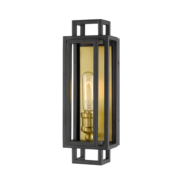 Z-Lite Titania 4.75-in W 1-Light Bronze and Olde Brass Modern/Contemporary Wall Sconce