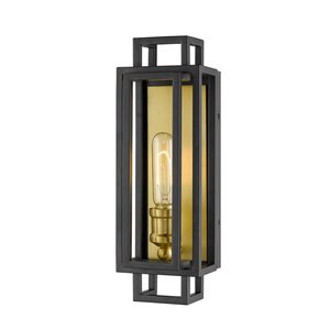 Z-Lite Titania 4.75-in W 1-Light Bronze and Olde Brass Modern/Contemporary Wall Sconce