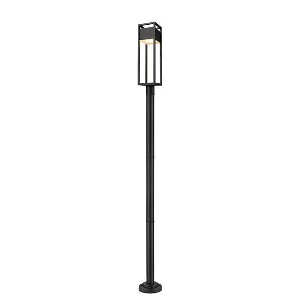 Z-Lite Barwick 100.75-in x 9-in Black Hardwired Incandescent Complete Post Light