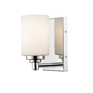 Z-Lite Soledad 4.5-in W 1-Light Chrome Transitional Wall Sconce