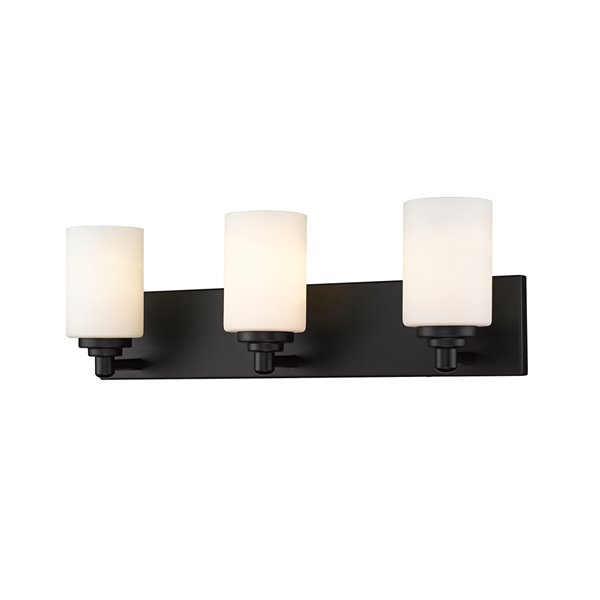 Z-Lite Soledad 3-Light Matte Black Transitional Vanity Light