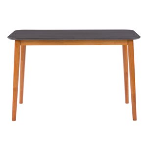 Table de salle à manger fixe rectangulaire Alpine avec plateau en bois d'ingénierie finition deux tons de CorLiving, cerise/gr