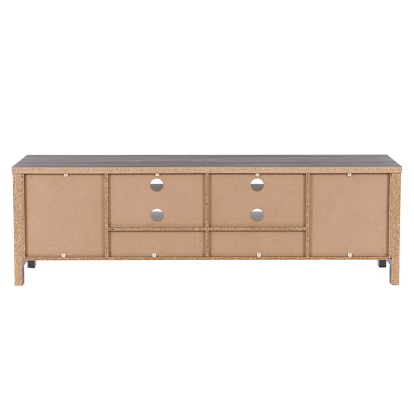 CorLiving Hollywood Modern/Contemporary TV Cabinet for TVs up to 85-in - 2-Drawer 8-Shelf - Ash Grey