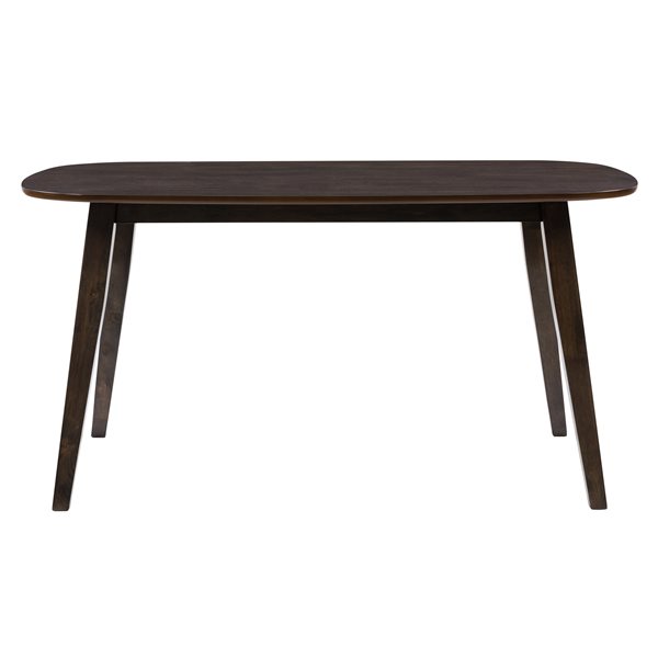 Ensemble de salle à manger New York de CorLiving avec table rectangulaire et 4 chaises, 27 po x 45 po, noisette/gris foncé