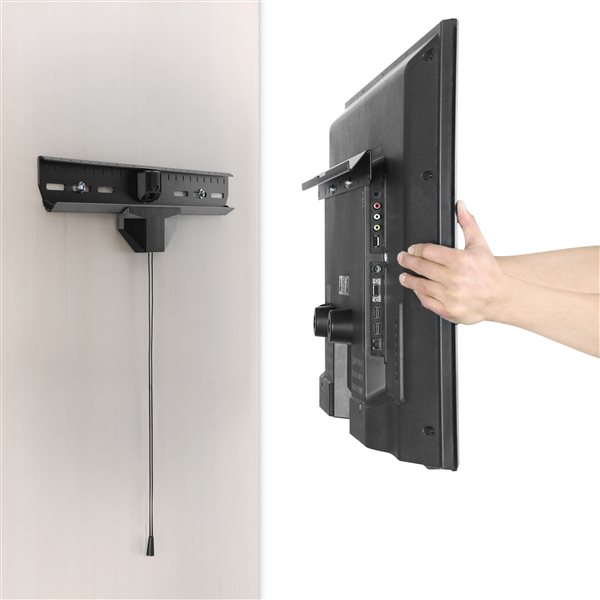 CorLiving Fixed Nail-On-Drywall Low-Profile TV Hanger Mount for 37-in to  80-in TV - Black MPM-750-F