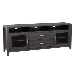 CorLiving Hollywood Modern/Contemporary TV Cabinet for TVs up to 85-in - 2-Drawer 7-Shelf - Ash Grey
